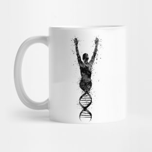 Human DNA Black and White Genetics Gift Mug